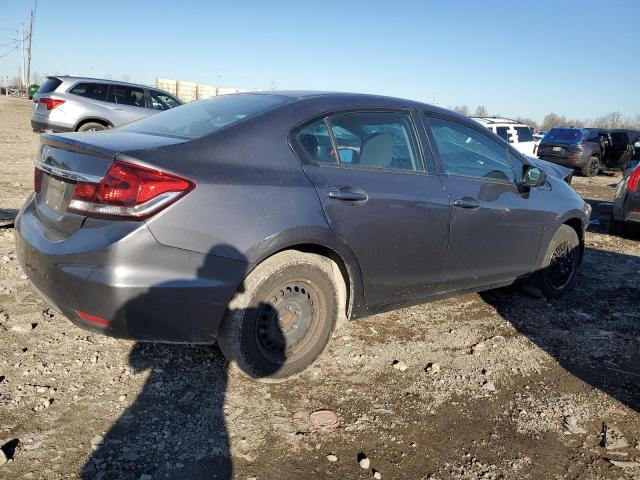 19XFB2F52FE700606 - 2015 HONDA CIVIC LX GRAY photo 3