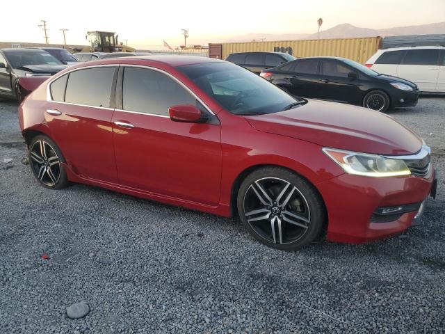 1HGCR2F57HA153404 - 2017 HONDA ACCORD SPORT RED photo 4