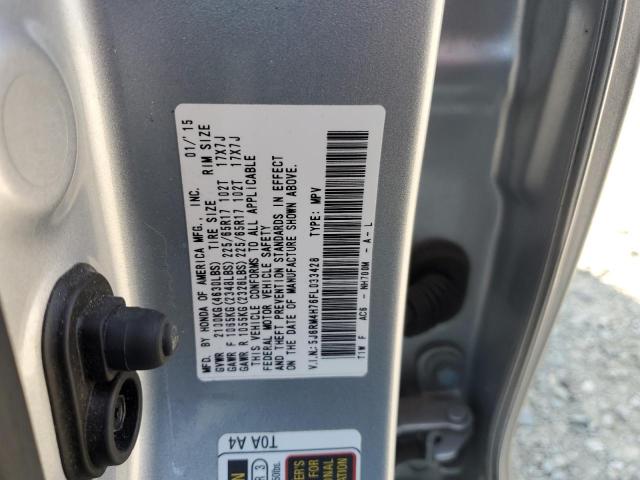 5J6RM4H76FL033428 - 2015 HONDA CR-V EXL SILVER photo 13
