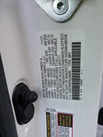 5J6RT6H87NL008690 - 2022 HONDA CR-V EXL WHITE photo 12