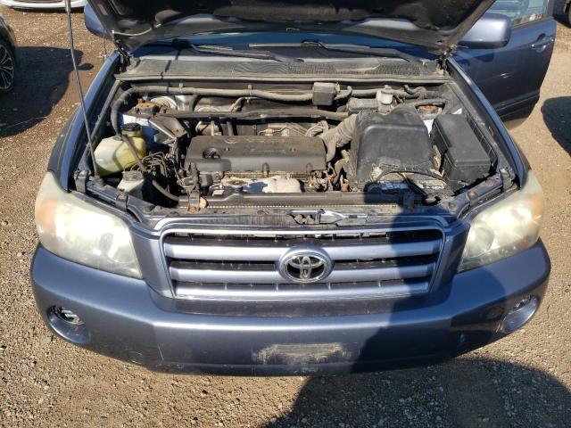 JTEGD21A350130525 - 2005 TOYOTA HIGHLANDER BLUE photo 11