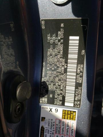 JTEGD21A350130525 - 2005 TOYOTA HIGHLANDER BLUE photo 12