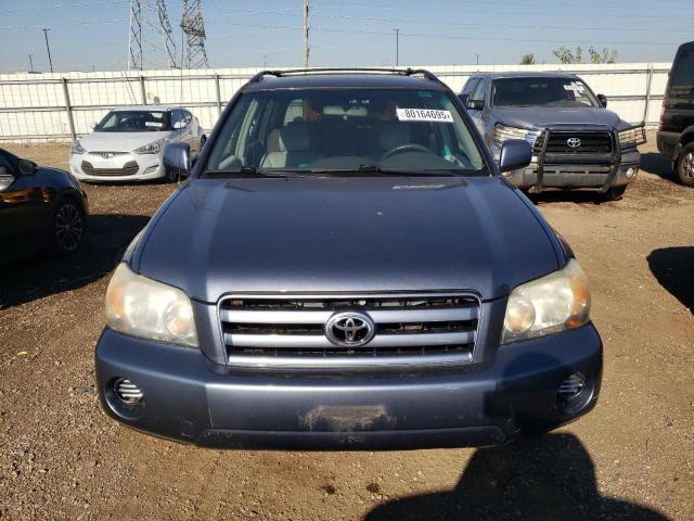 JTEGD21A350130525 - 2005 TOYOTA HIGHLANDER BLUE photo 5
