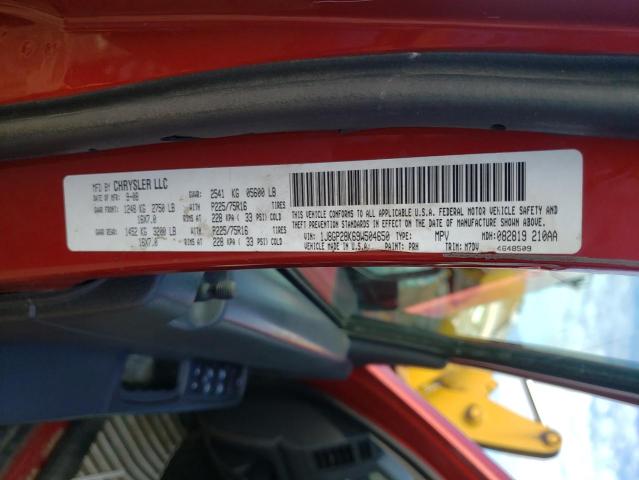 1J8GP28K69W504650 - 2009 JEEP LIBERTY SPORT 红色 照片 13