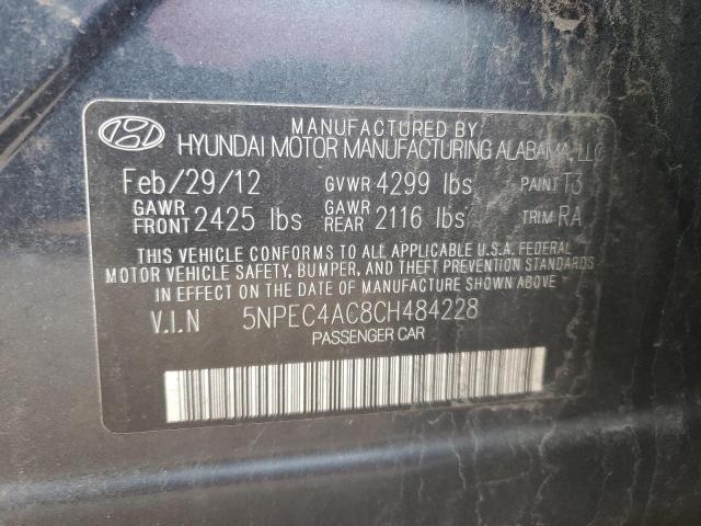 5NPEC4AC8CH484228 - 2012 HYUNDAI SONATA SE GRAY photo 13