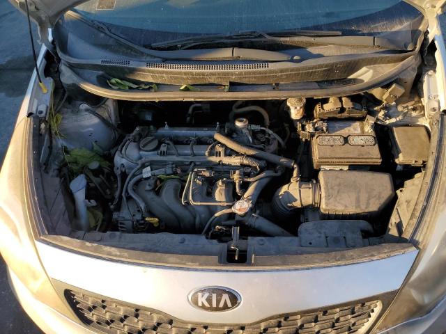 KNADM4A37E6335974 - 2014 KIA RIO LX SILVER photo 11