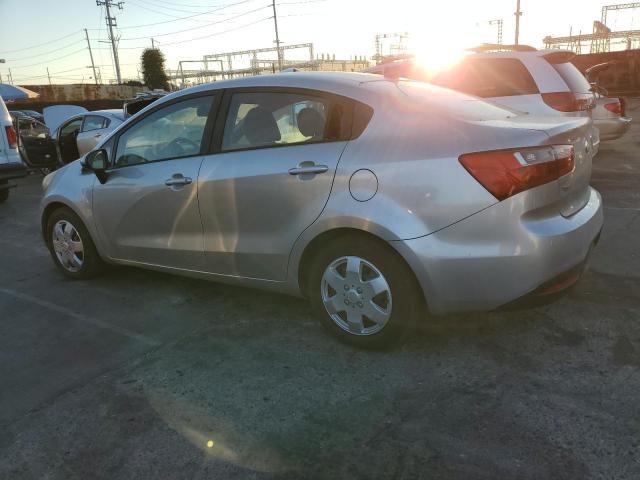 KNADM4A37E6335974 - 2014 KIA RIO LX SILVER photo 2