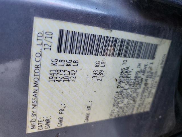 1N4AL2AP0BN446521 - 2011 NISSAN ALTIMA BASE Сұр фото 12