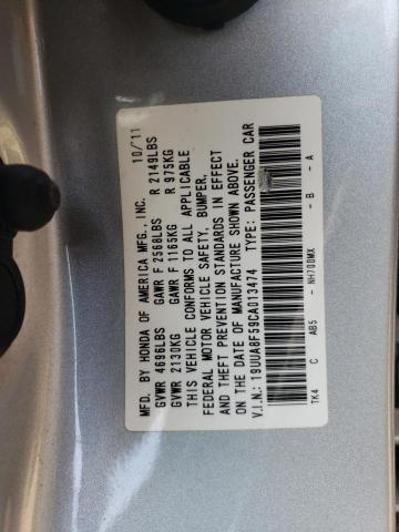 19UUA8F59CA013474 - 2012 ACURA TL SILVER photo 12