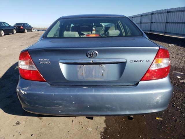 4T1BE32K33U701165 - 2003 TOYOTA CAMRY LE BLUE photo 6