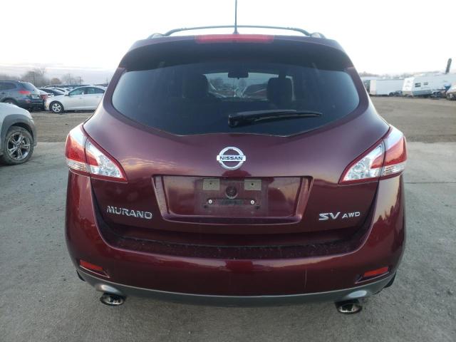 JN8AZ1MW6CW207044 - 2012 NISSAN MURANO S MAROON photo 6