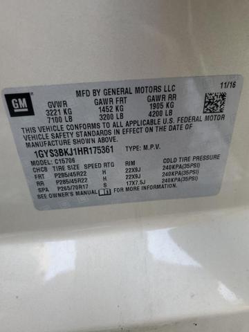 1GYS3BKJ1HR175361 - 2017 CADILLAC ESCALADE LUXURY GOLD photo 14