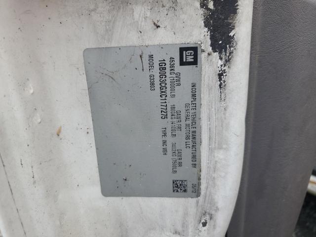 1GB0G3CGXC1177275 - 2012 CHEVROLET EXPRESS G3 WHITE photo 12