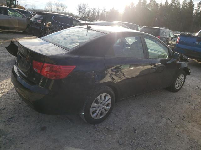 KNAFU4A24C5625883 - 2012 KIA FORTE EX BLACK photo 3