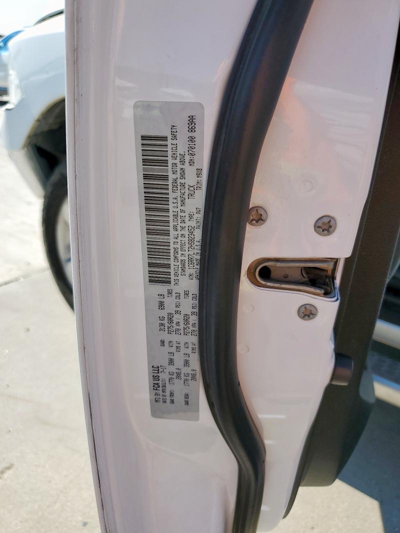 1C6RR7LT2HS823452 - 2017 RAM 1500 SLT WHITE photo 13