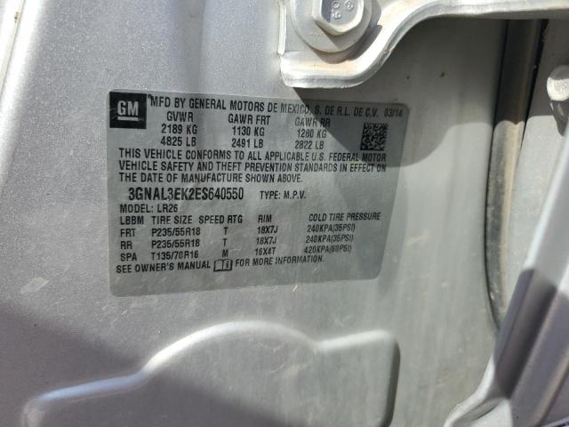 3GNAL3EK2ES640550 - 2014 CHEVROLET CAPTIVA LT 银色 照片 13