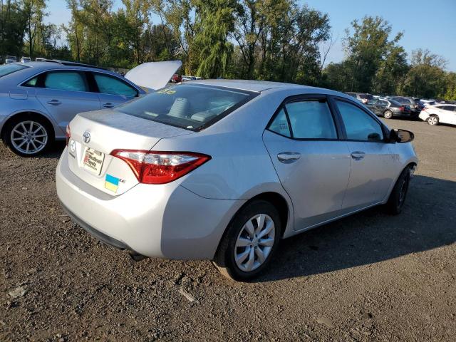 2T1BURHE1EC201548 - 2014 TOYOTA COROLLA L SILVER photo 3