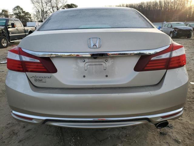 1HGCR2F39GA165275 - 2016 HONDA ACCORD LX BEIGE photo 6