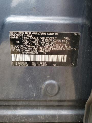 2T3BFREV8DW069150 - 2013 TOYOTA RAV4 LE 蓝色 照片 13