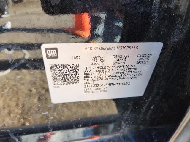 1G1ZB5ST4PF113391 - 2023 CHEVROLET MALIBU LS BLACK photo 13