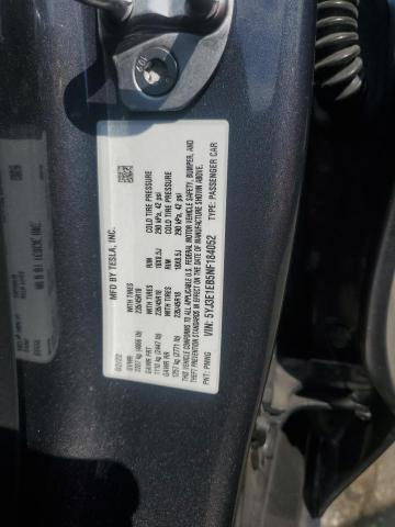 5YJ3E1EB5NF184052 - 2022 TESLA MODEL 3 Գրաֆիտ լուսանկար 13