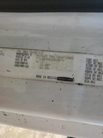 1FUJGEDV6CSBX3870 - 2012 FREIGHTLINER CASCADIA Biały zdjęcie 10