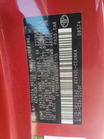 4T1BE46K37U156199 - 2007 TOYOTA CAMRY CE Qırmızı foto 12