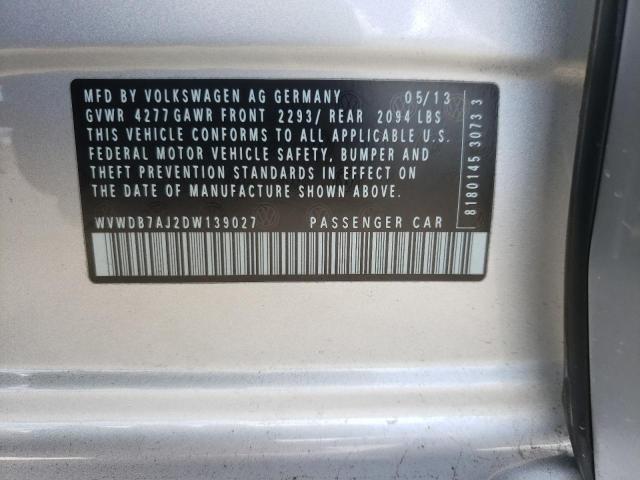 WVWDB7AJ2DW139027 - 2013 VOLKSWAGEN GOLF Gümüş foto 12