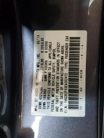 1HGCR2F55EA262472 - 2014 HONDA ACCORD SPORT ნაცრისფერი ფოტო 12