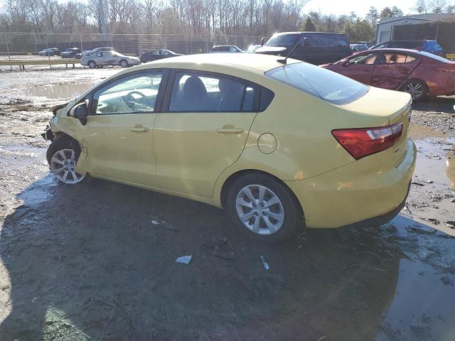 KNADM4A32G6589739 - 2016 KIA RIO LX YELLOW photo 2