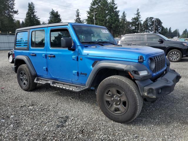 1C4PJXDGXRW349768 - 2024 JEEP WRANGLER SPORT 蓝色 照片 4