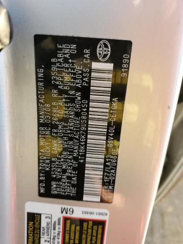 4T1BK46K79U580450 - 2009 TOYOTA CAMRY SE SILVER photo 12
