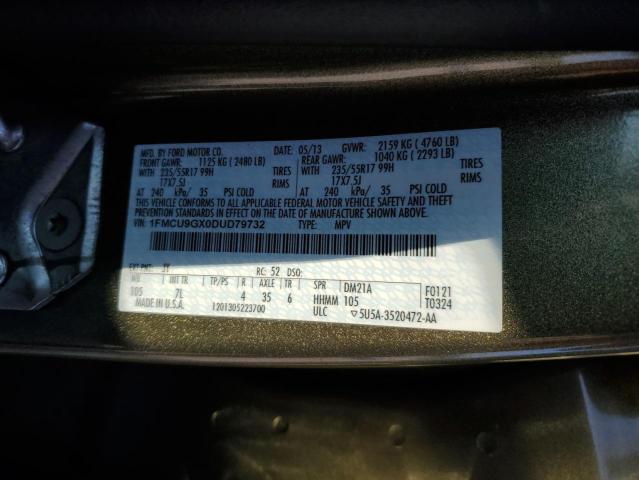 1FMCU9GX0DUD79732 - 2013 FORD ESCAPE SE Grün Foto 13