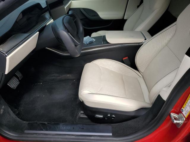 5YJSA1E69MF446924 - 2021 TESLA MODEL S Rojo foto 7