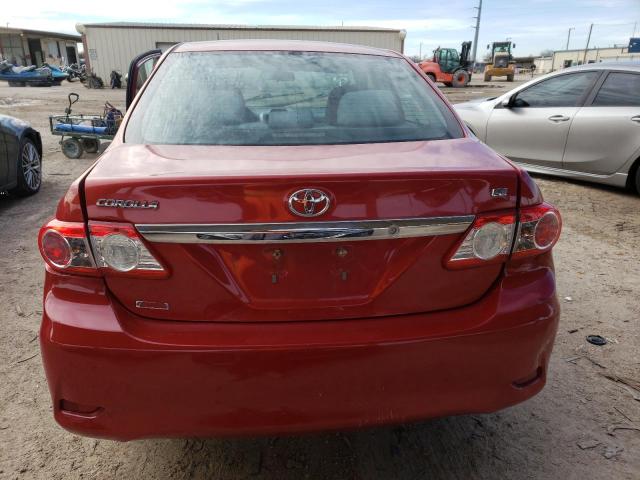 2T1BU4EE2DC043632 - 2013 TOYOTA COROLLA BASE RED photo 6