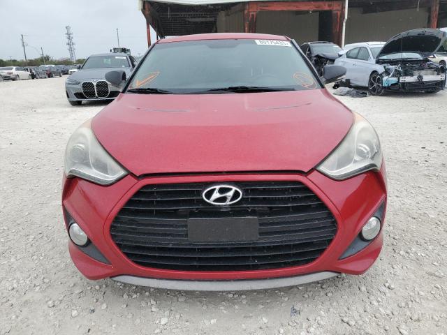 KMHTC6AE6DU133003 - 2013 HYUNDAI VELOSTER TURBO RED photo 5