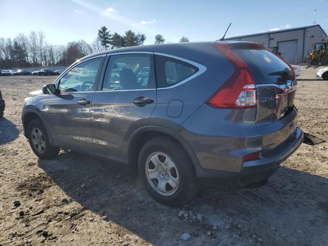 5J6RM4H37FL079508 - 2015 HONDA CR-V LX GRAY photo 2