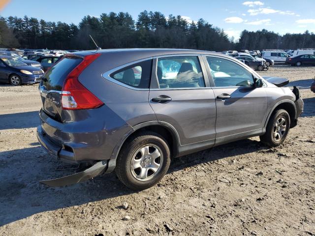 5J6RM4H37FL079508 - 2015 HONDA CR-V LX GRAY photo 3