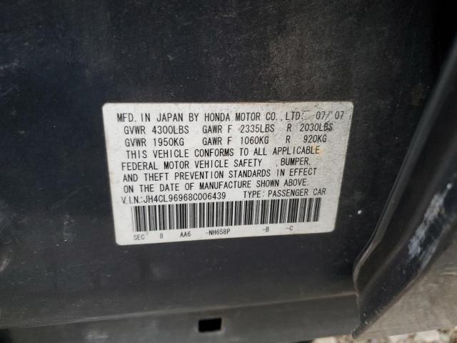 JH4CL96968C006439 - 2008 ACURA TSX GRAY photo 12