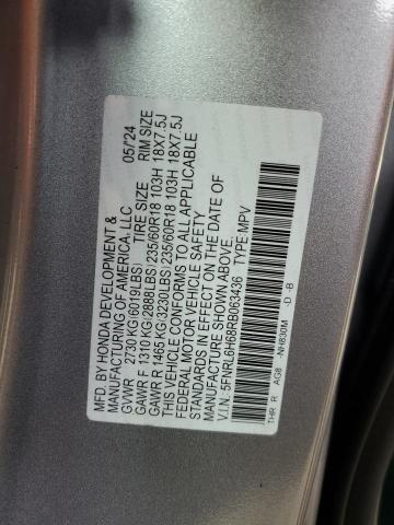 5FNRL6H68RB063436 - 2024 HONDA ODYSSEY EXL GRAY photo 14