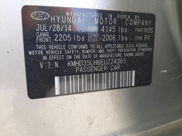 KMHD35LH6EU224361 - 2014 HYUNDAI ELANTRA GT SILVER photo 12