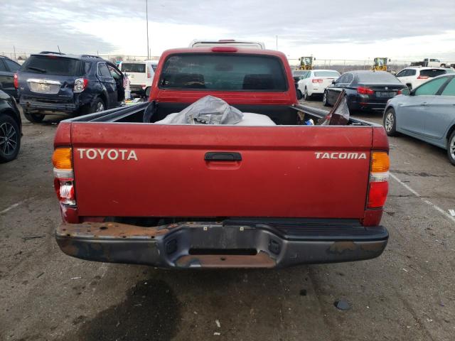 5TENL42N24Z432365 - 2004 TOYOTA TACOMA MAROON photo 6