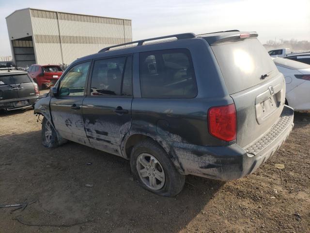 5FNYF18584B010645 - 2004 HONDA PILOT EXL BLUE photo 2