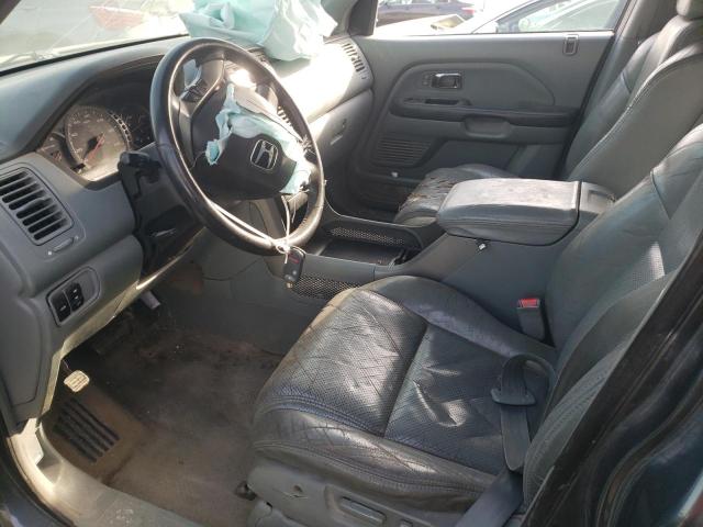 5FNYF18584B010645 - 2004 HONDA PILOT EXL BLUE photo 7