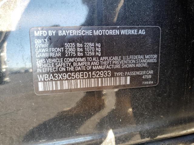 WBA3X9C56ED152933 - 2014 BMW 335 XIGT BLACK photo 12