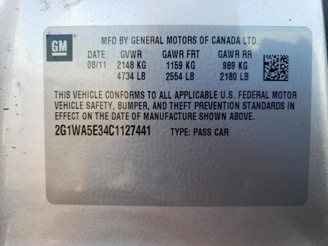 2G1WA5E34C1127441 - 2012 CHEVROLET IMPALA LS SILVER photo 12