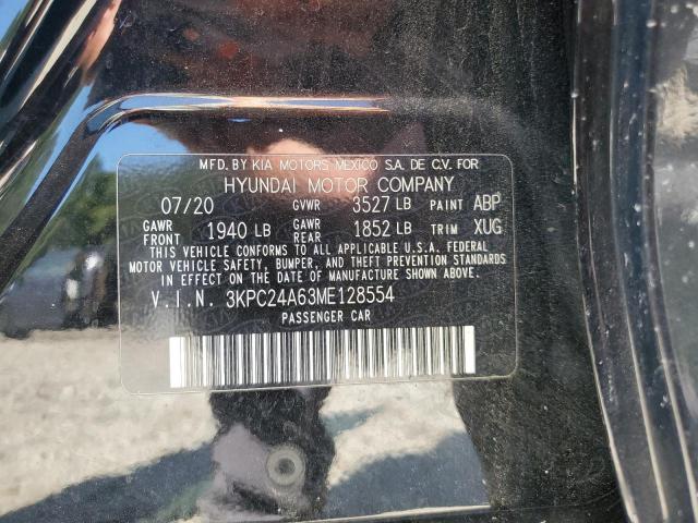 3KPC24A63ME128554 - 2021 HYUNDAI ACCENT SE BLACK photo 12