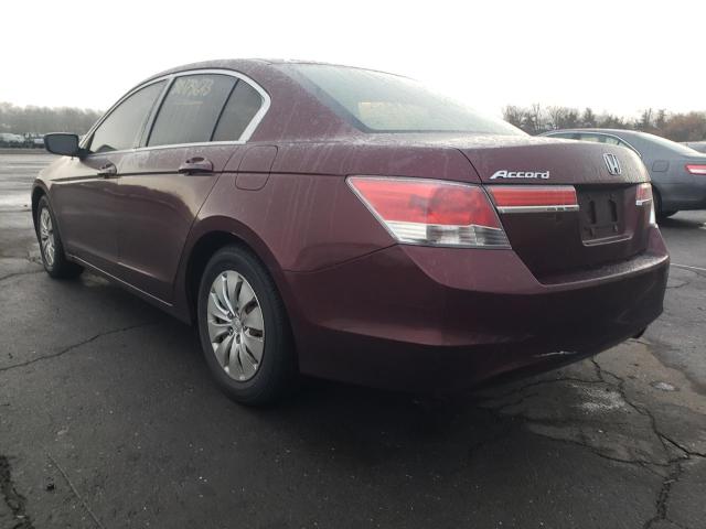 1HGCP2F30BA115413 - 2011 HONDA ACCORD LX BURGUNDY photo 2