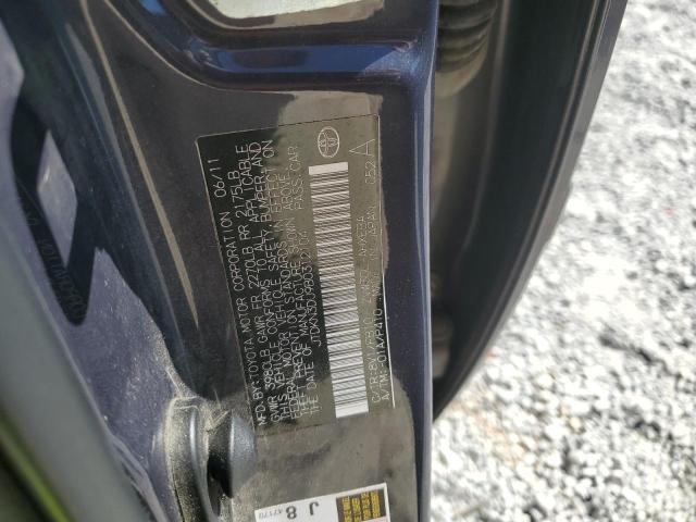 JTDKN3DU9B0312104 - 2011 TOYOTA PRIUS CHARCOAL photo 12