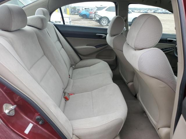 19XFA16569E037705 - 2009 HONDA CIVIC LX მუქწითელი ფოტო 10